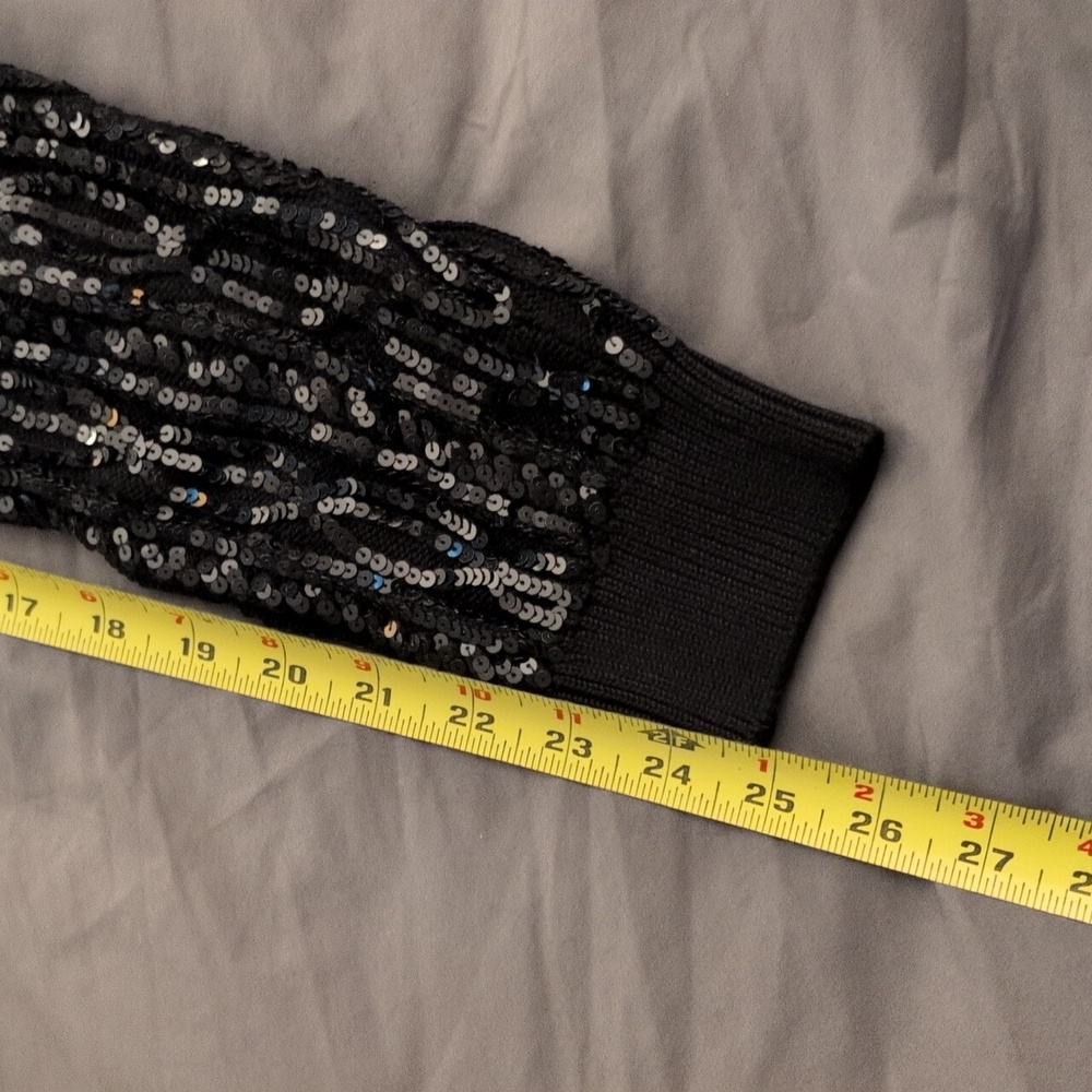 Nwot INC International Concepts Black and Silver V-Neck Sweater Size 1x - Picture 9 of 12